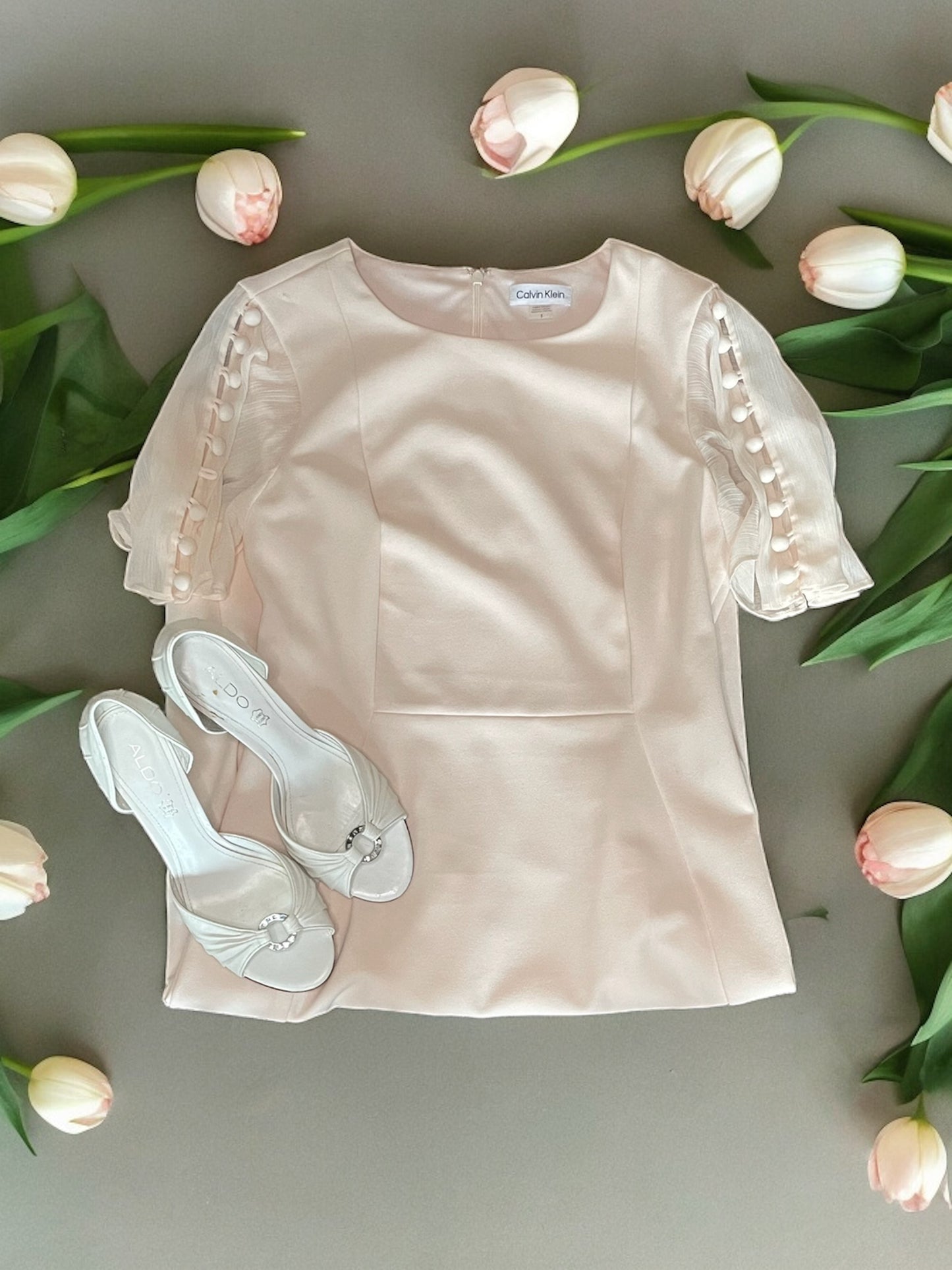Peach Flutter Dress