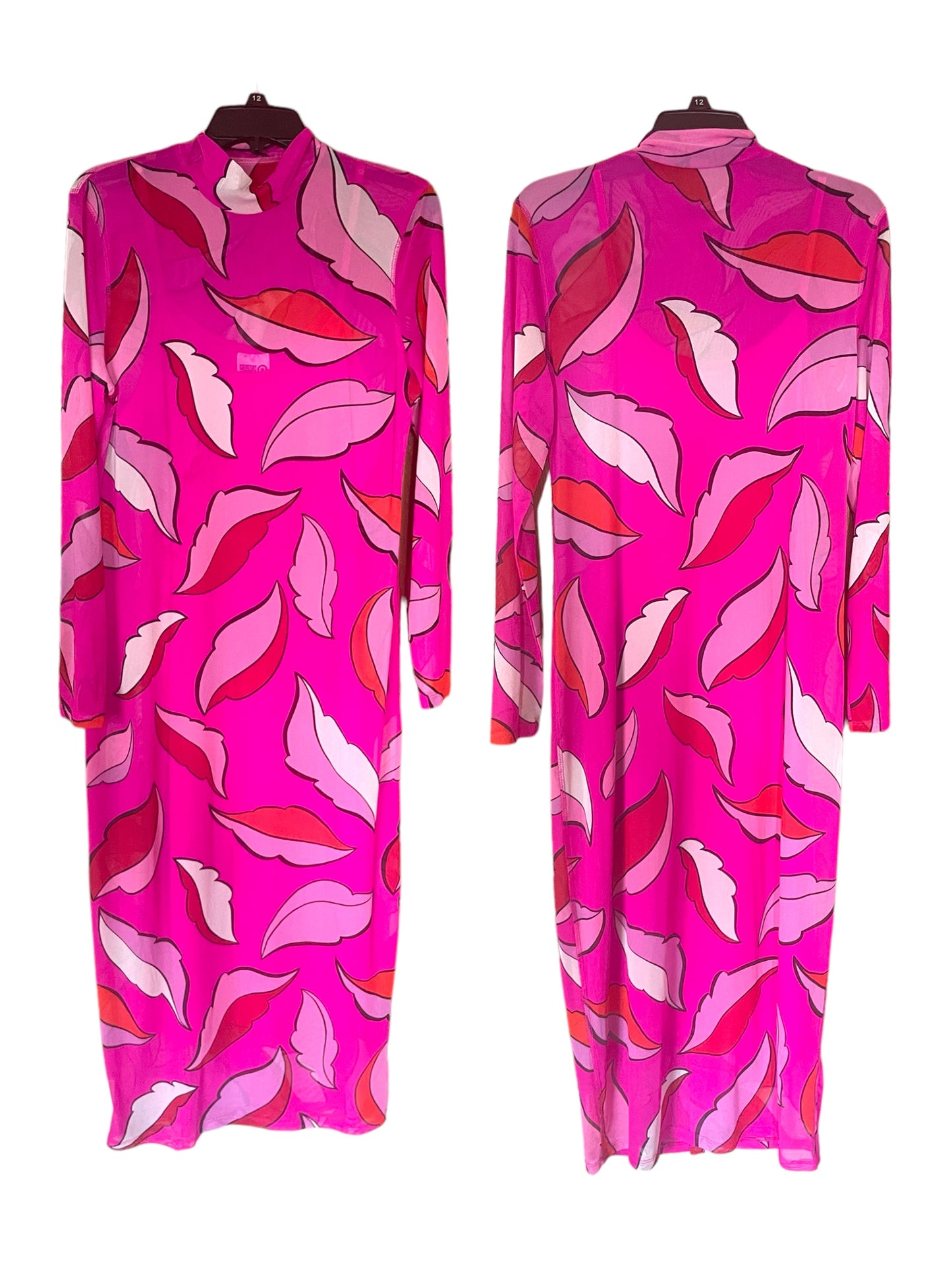 Vibrant Pink Patterned Dress