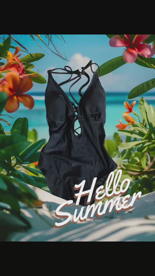 Black One Piece Swimsuit